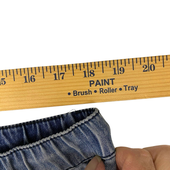 Forever 21 Mens Large Blue Stretch Joggers Comfort Athleisure Denim Look - Picture 10 of 14